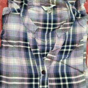 Checked Shirt with Roll-Up Sleeves