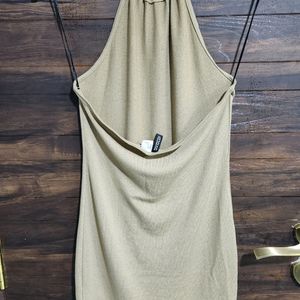 BACKLESS HALTER DRESS