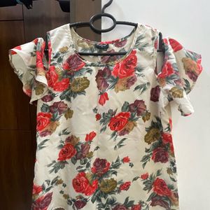 Cold Shoulder Floral Top