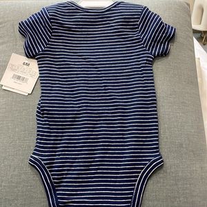 Blue White Striped Romper