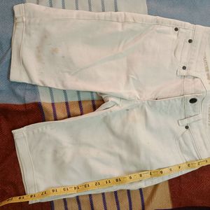 Men's White Denim Shorts