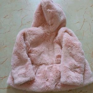 Fur Jacket With Matching Shoe For Baby Girl