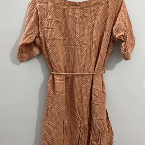 Peach Colour Mini Dress