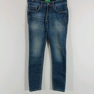 Blue Denim Skinny Fit Casual Jeans (Men)