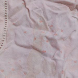 Peach Cotton Frock For Sale