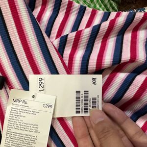 H&M Divided Striped Dress