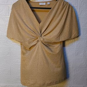 Golden Shimmer Western Top Size M