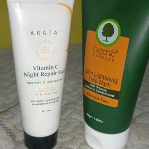 Skin Lightening Face Wash And Vitamin C Night Gel