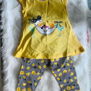 New Tshirt Pant Set For 3-6 Months