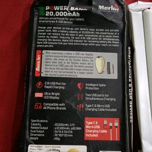 Merlin 20000-mAh Power Bank 20kmAh