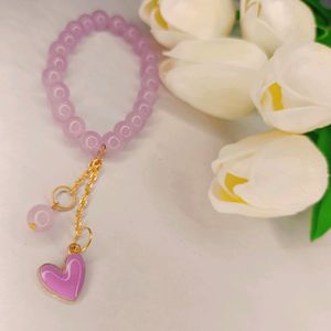 Purple And Lavender 🪻 Heart Bracelet