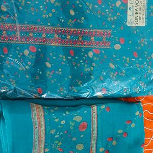 Unstitched Full Suit Set With Dupatta