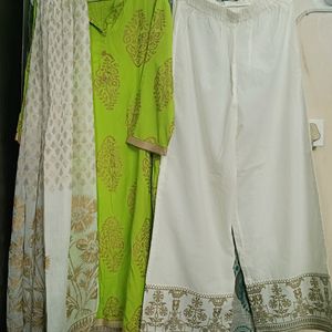 Green Kurta Palazzo Set