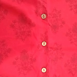 Red Aline Dress Collar Neck XXL SIZE