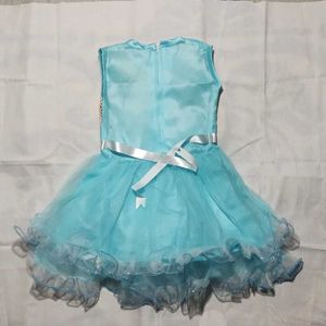 Baby Girl Dress 1-2 Years Age Cyan Like A NEW