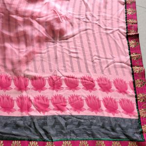 Pink Multi Design Saree