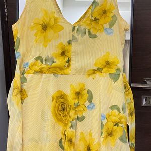 Yellow Floral Maxi Dress