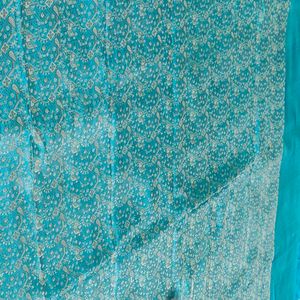 Festive Women Blue Art Silk Zari Embroidered Saree