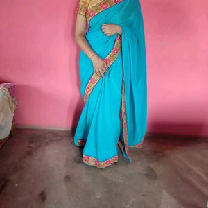 💙Beautiful Blue Saree For Women💙