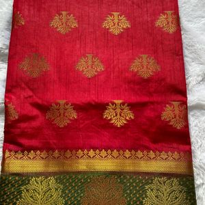 Brand New Banarasi Silk Saree With Blouse Piece