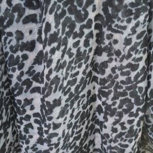 Animal Print Sheer Shirt