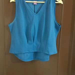 Blue Western Top