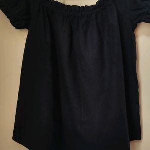 Vera moda Off-shoulder Navy Blue Top