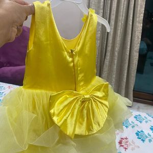 Yellow Colour Beutiful Frock For Party