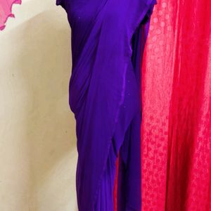 Designer saree with blouse