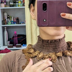 Vintage Brown Crop Top