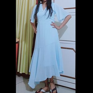 Pretty Powder Blue Assymetric Dress By AND