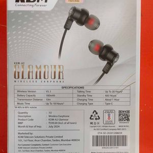 KDM-A2GLAMOURWIRELESS EARPHONE