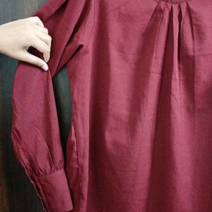 RED WINE COLOUR NEW TUNIC