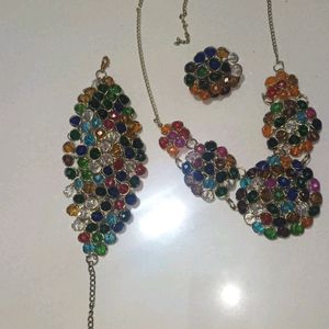 Necklace Set With Bracelet & 💍