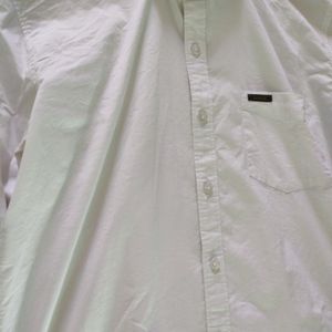 White Full Sleeves Shirt For Men, Casual, Office