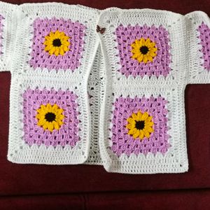 Handmade Crochet Crop Cardigan