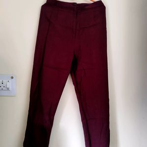 Marroon High Waist Pants