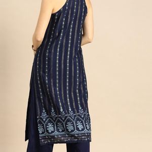 Navy Blue Amazing Kurta With Pant For Women