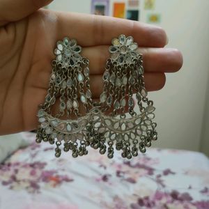 Silver Mirror Earrings