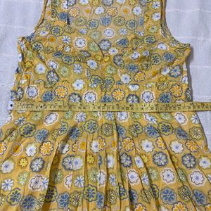 Summer Yellow Floral Dress