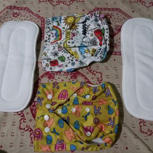 Print Reusable Cloth Diaper + Insert Ped 0-3years