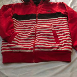 New Jacket Red And White Combination