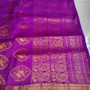 Magents Pink Pure Kanchi Pattu Saree