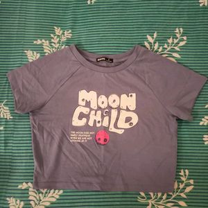 Bonkers Corner Moon Child Crop Tshirt