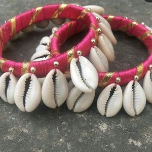 Shell Bangles 💜💚