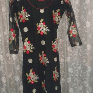 Black Net Kurti