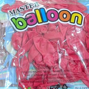 100 Pcs Red Colour Metallic Balloon