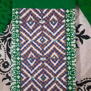 💚🤍BEAUTIFUL MIRROR WORK SALWAR SUIT MATERIAL