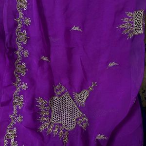 Purple Designer Saree