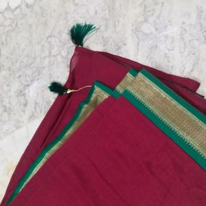 Beautiful saree. soft fabrics.small border.unused.